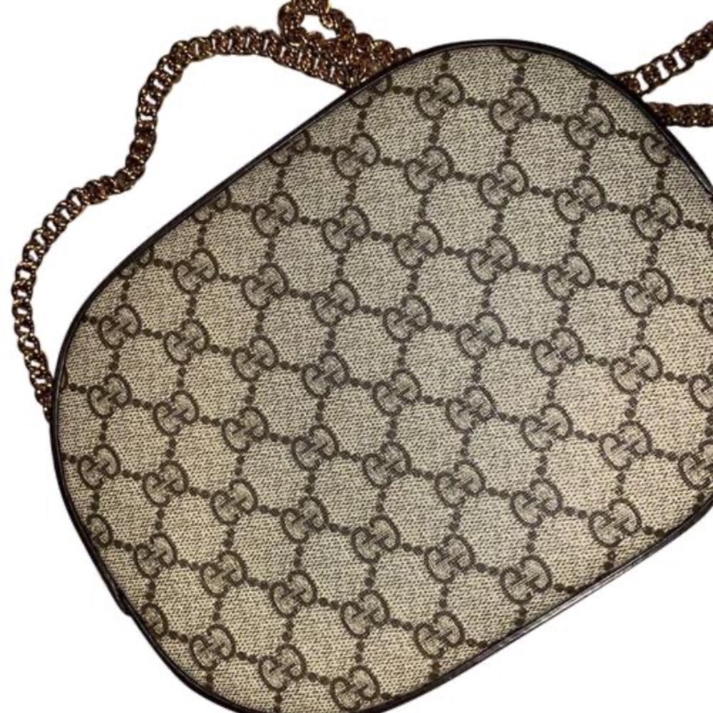 Authentic Gucci GG supreme chain mini bag